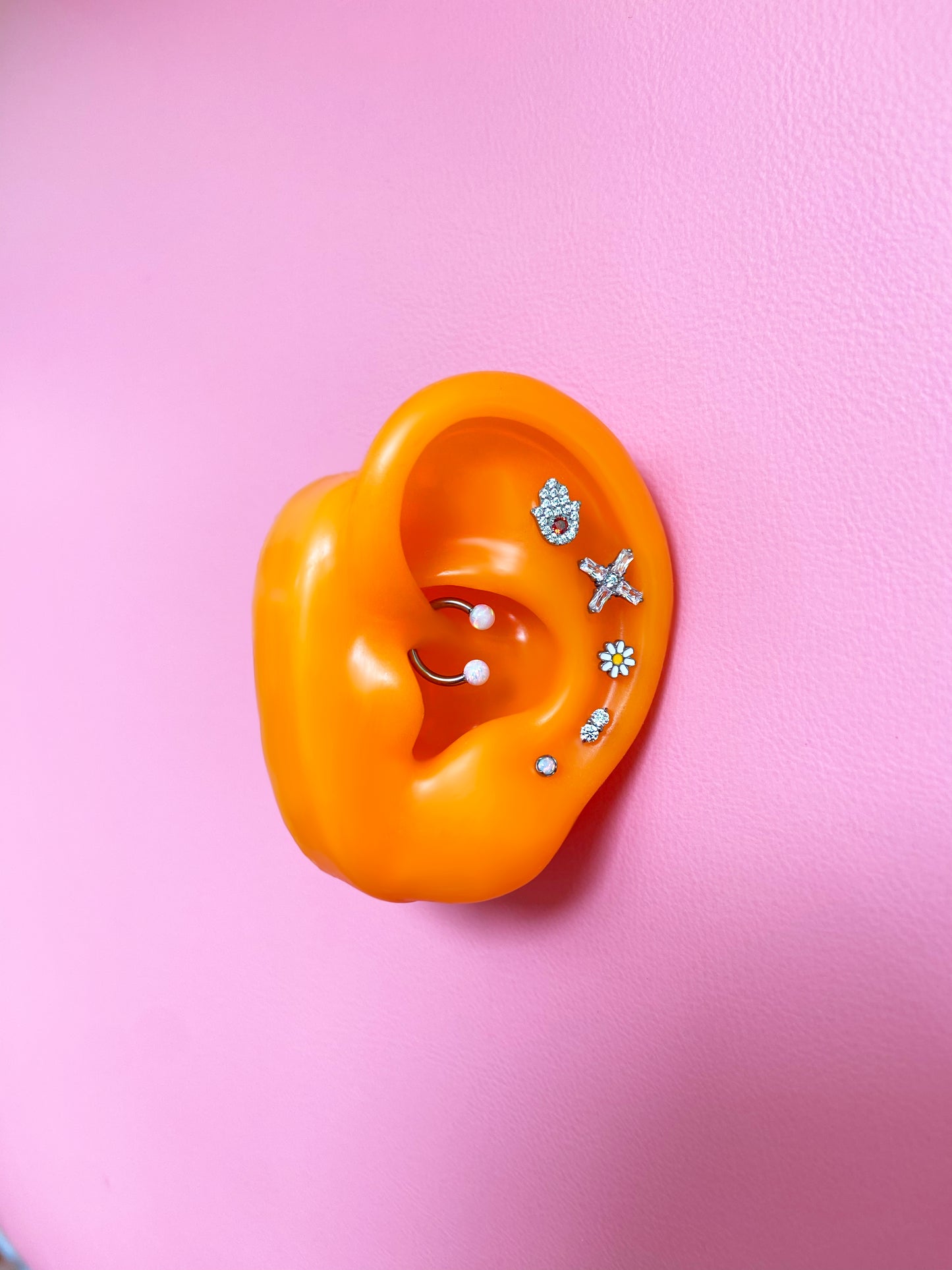 Opal Horseshoe Circular Barbell