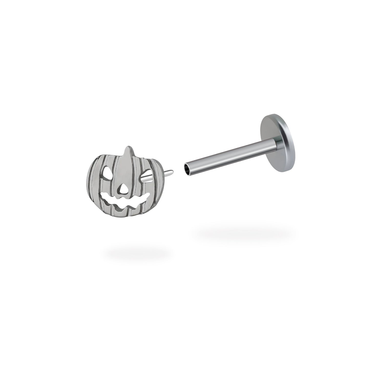 Spooky Pumpkin Flatback Titanium Earring