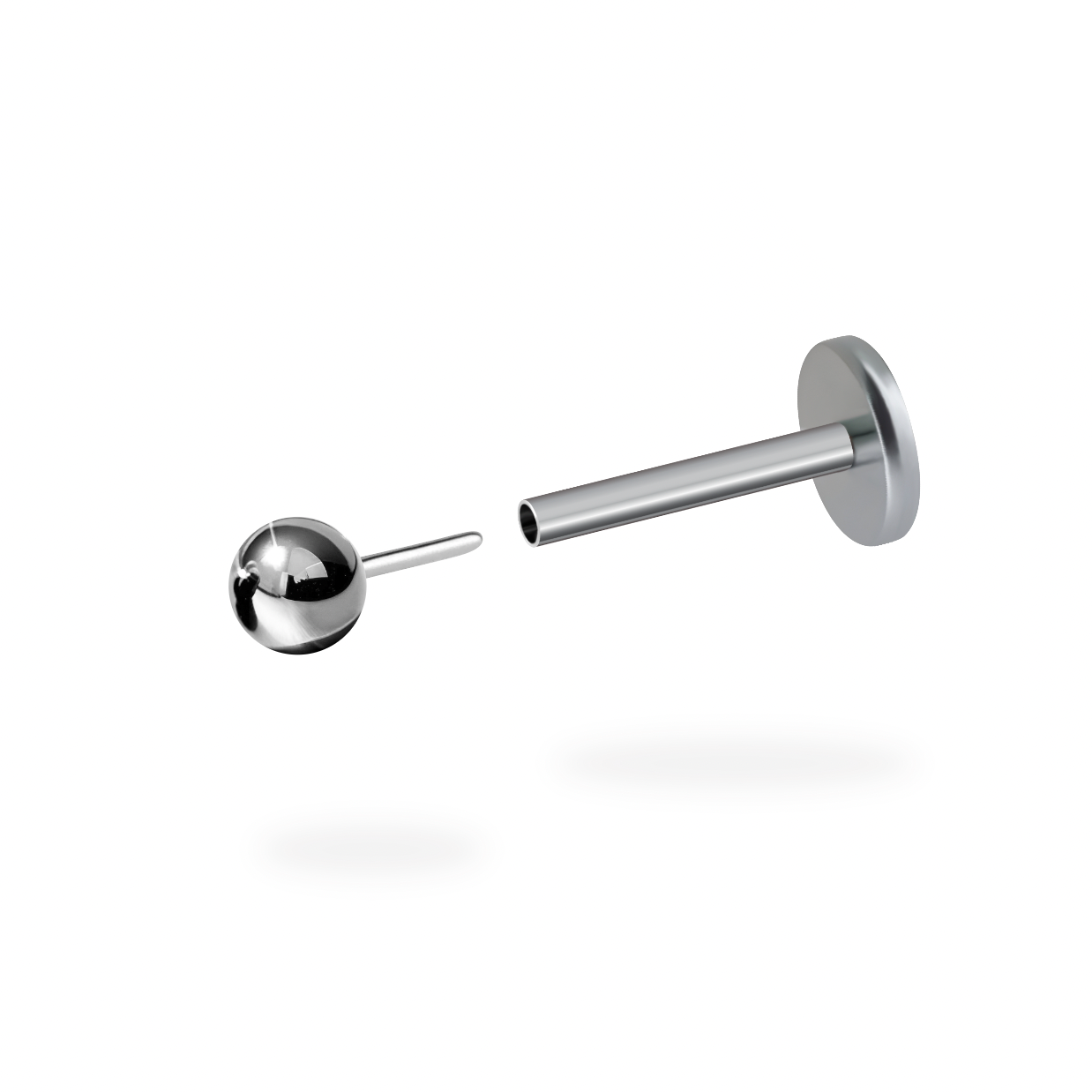 Classic Ball Titanium Flatback Earring