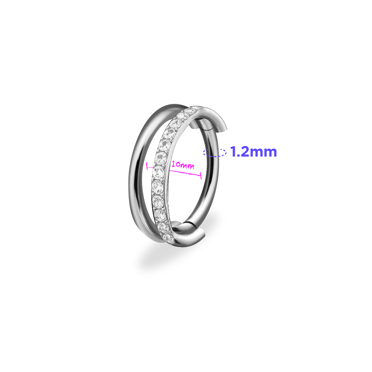 CZ layered hoop