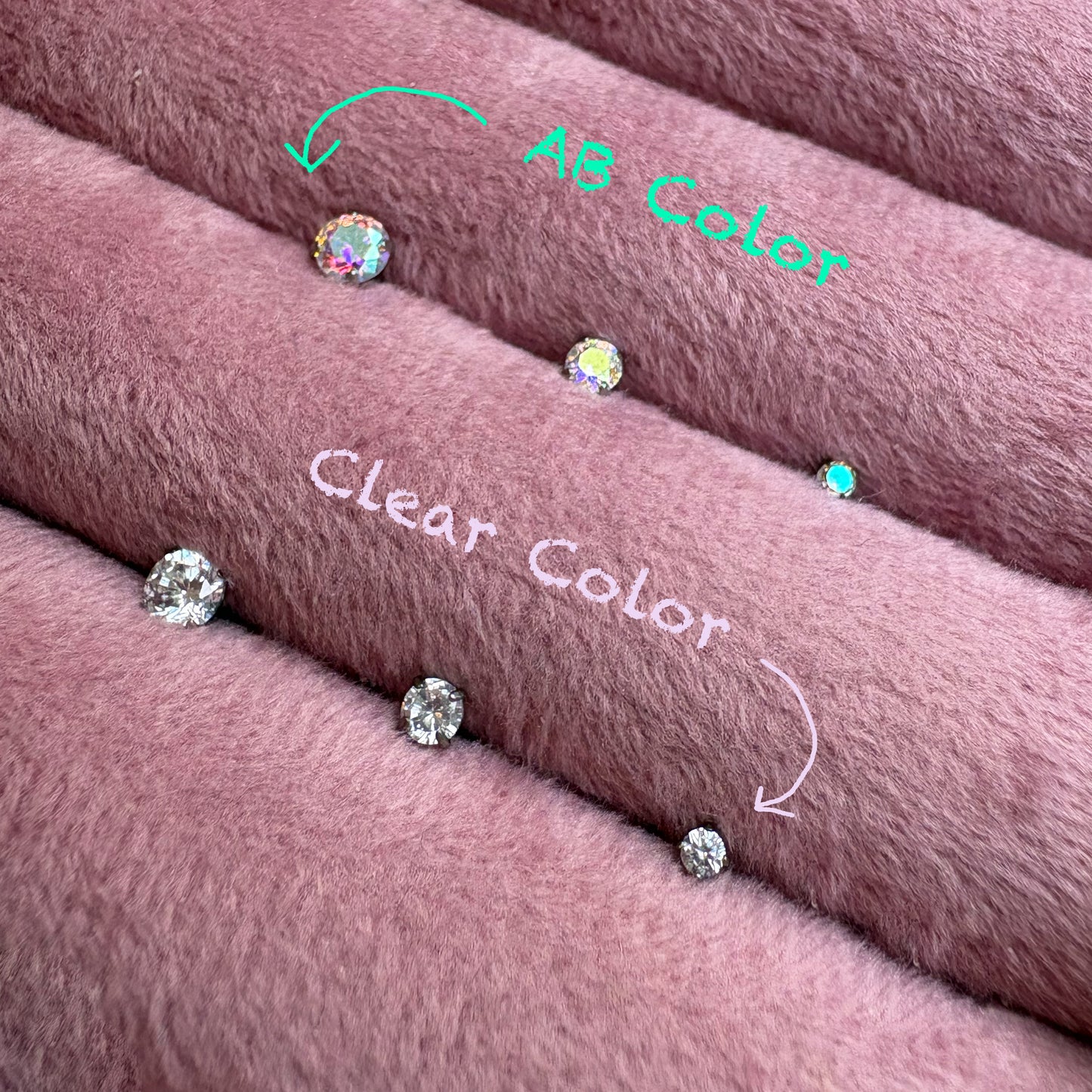 Aurora (AB) Colored CZ Titanium Earring