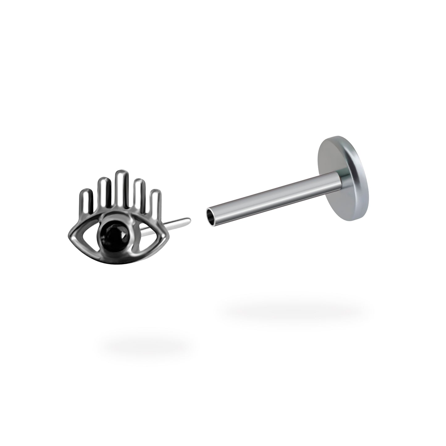 Black-Eyed Peep Flatback Titanium Earring