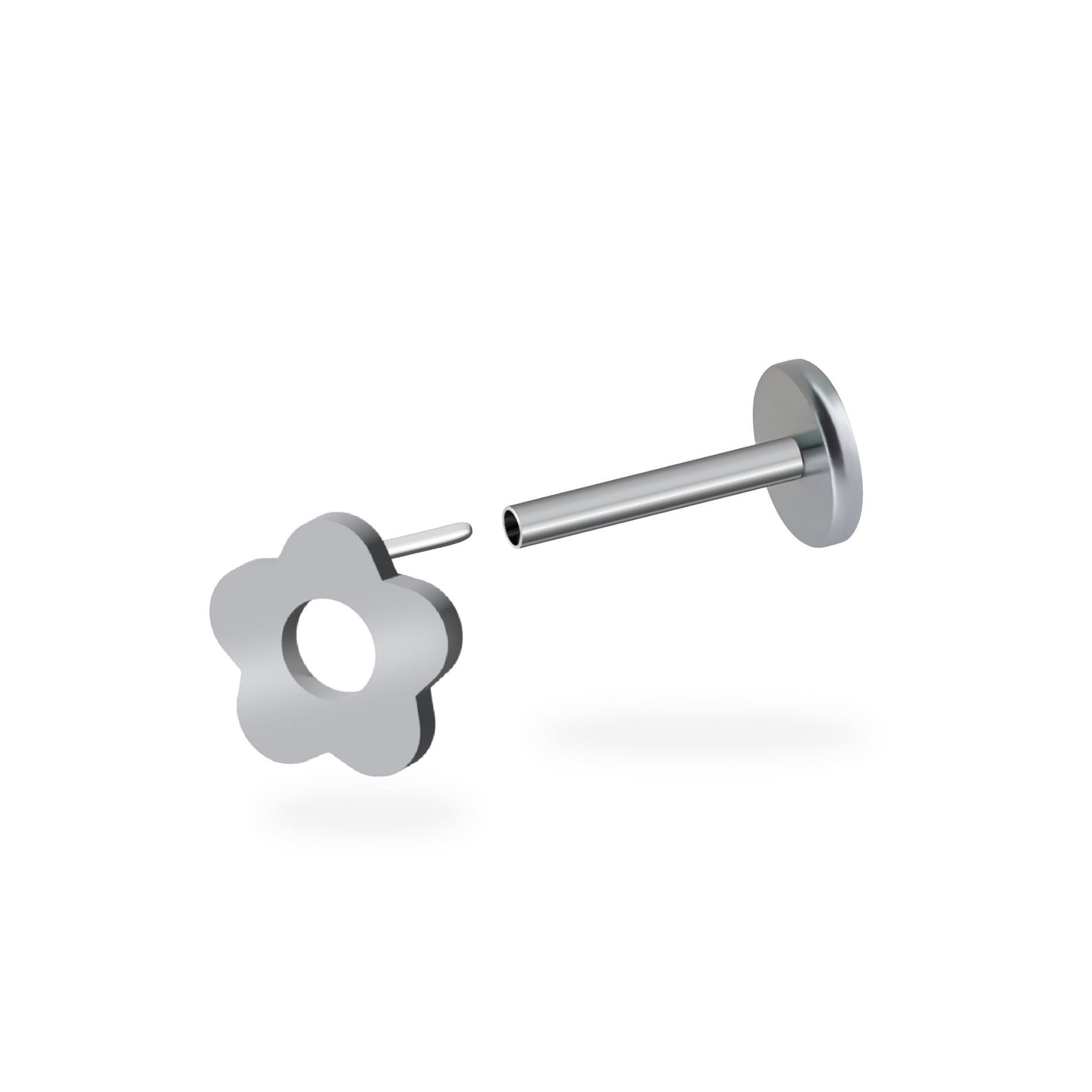Blossom Flatback Titanium Earring