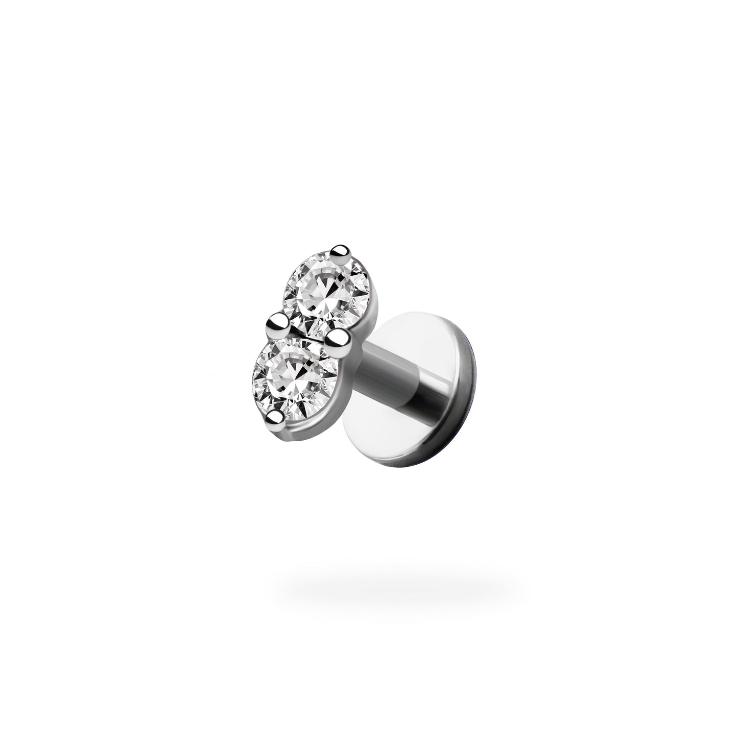 CZ Bling Capsule Flatback Titanium Earring