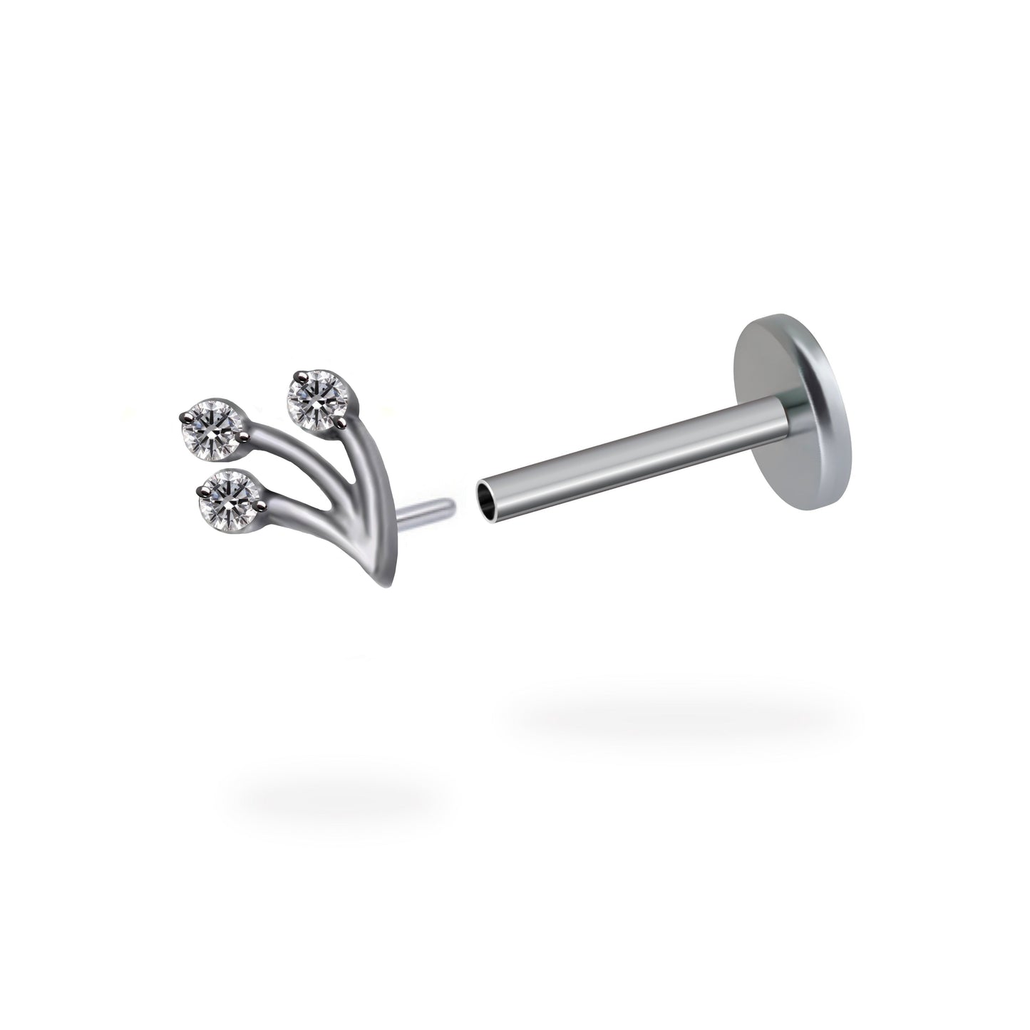Enoki Flatback Titanium Earring