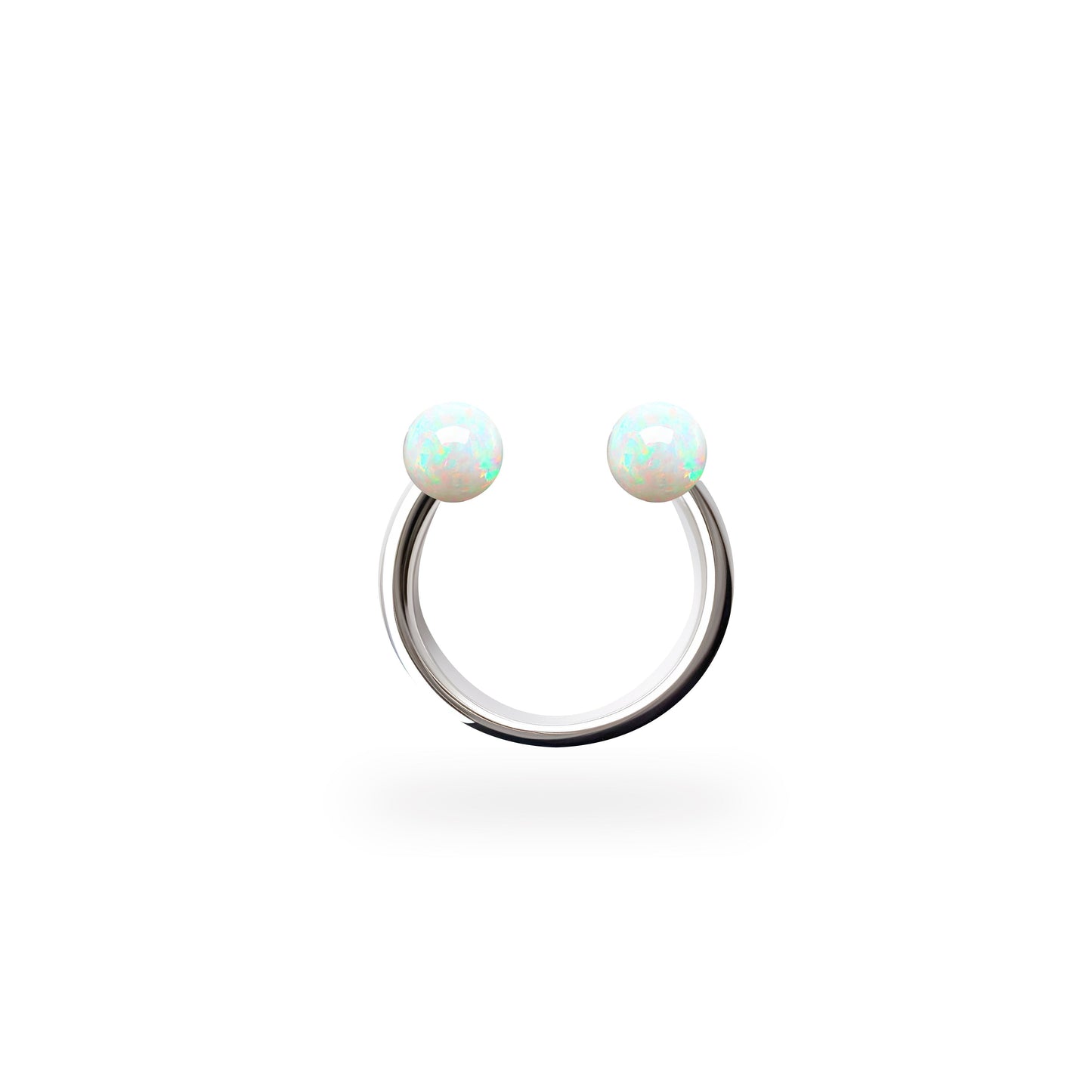 Opal Horseshoe Circular Barbell