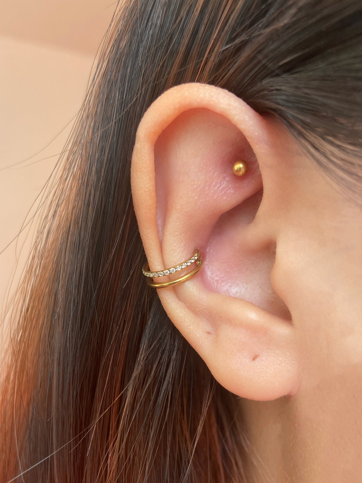 CZ layered hoop