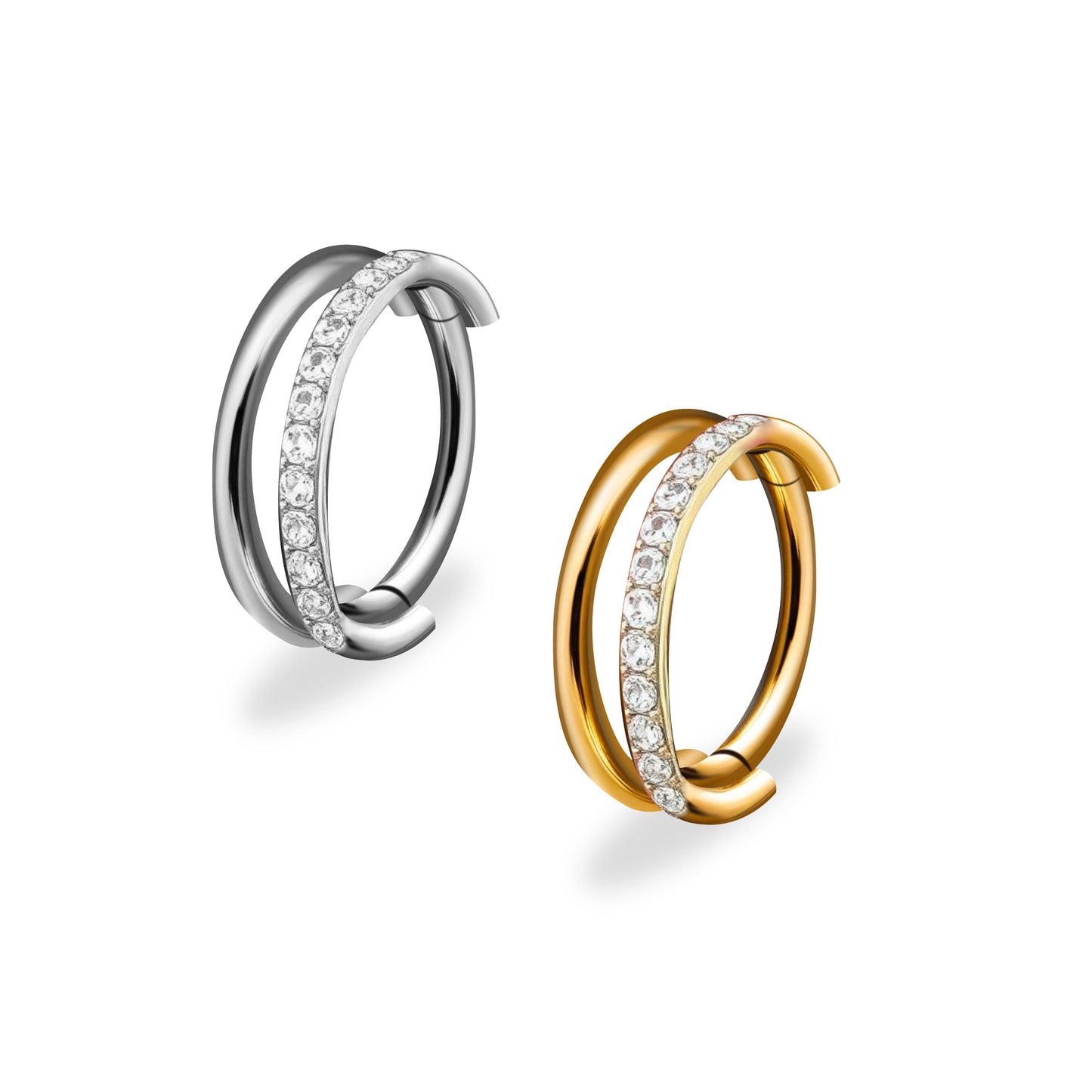 CZ layered hoop