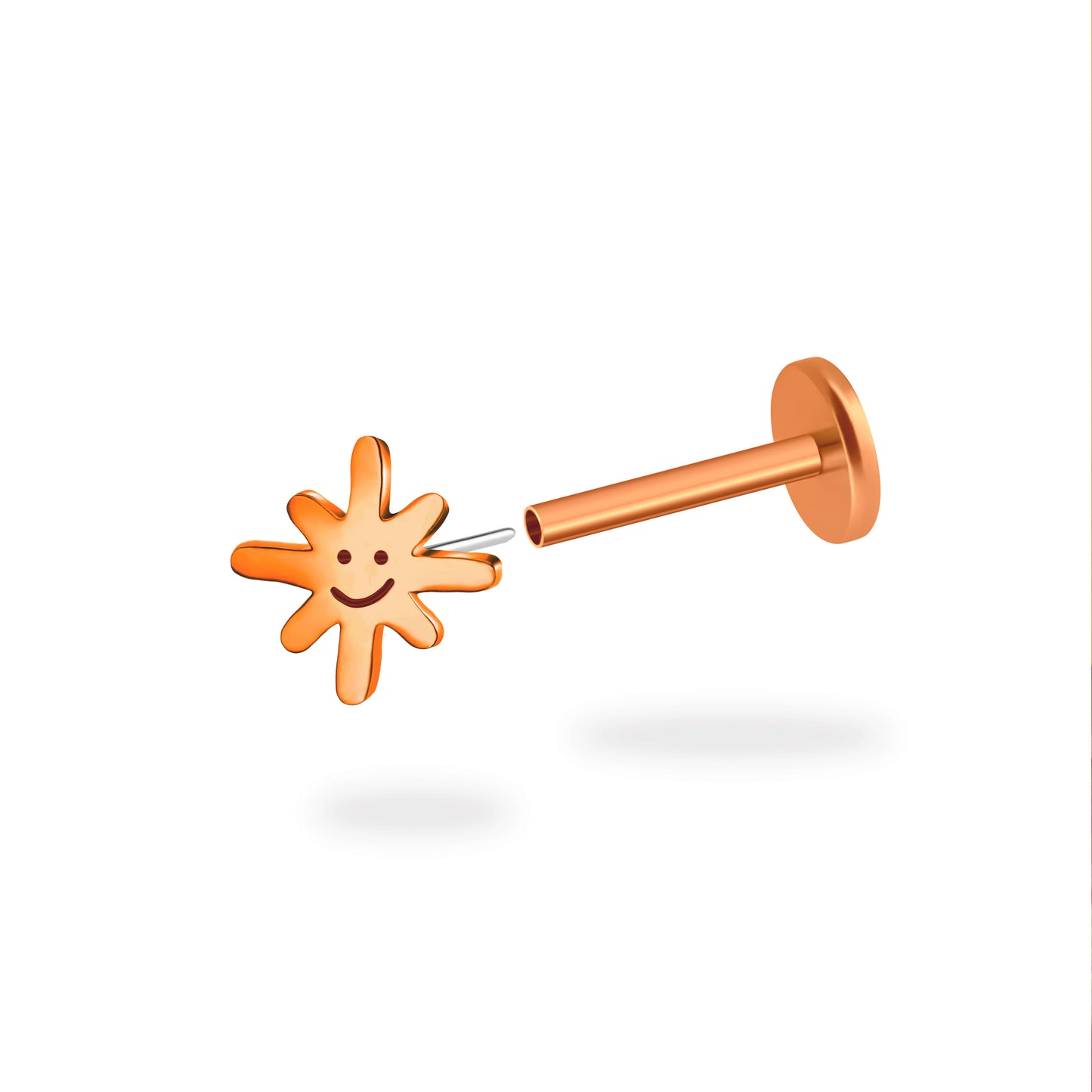 PiJi Smiley Doodle Star Flatback Titanium Earring