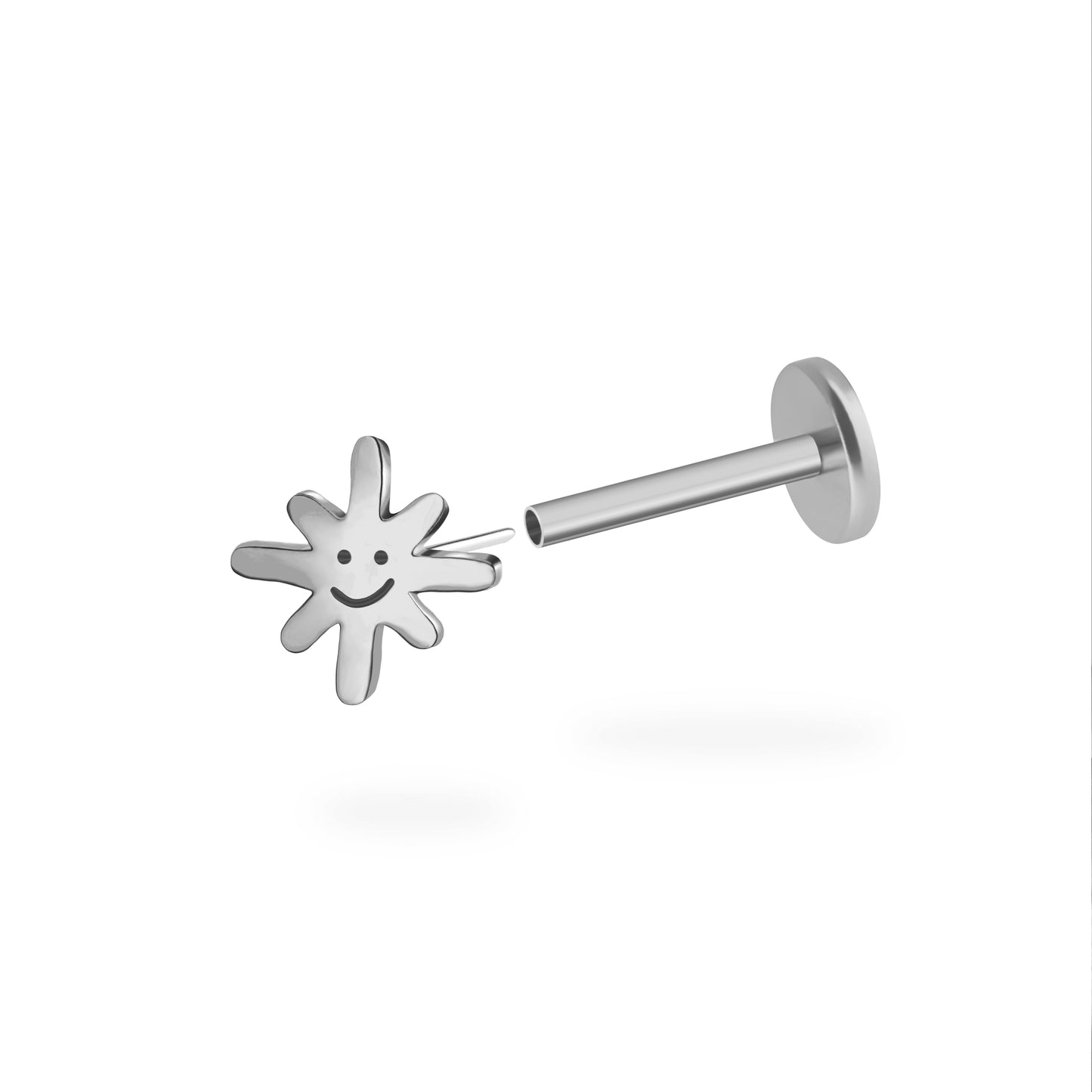PiJi Smiley Doodle Star Flatback Titanium Earring