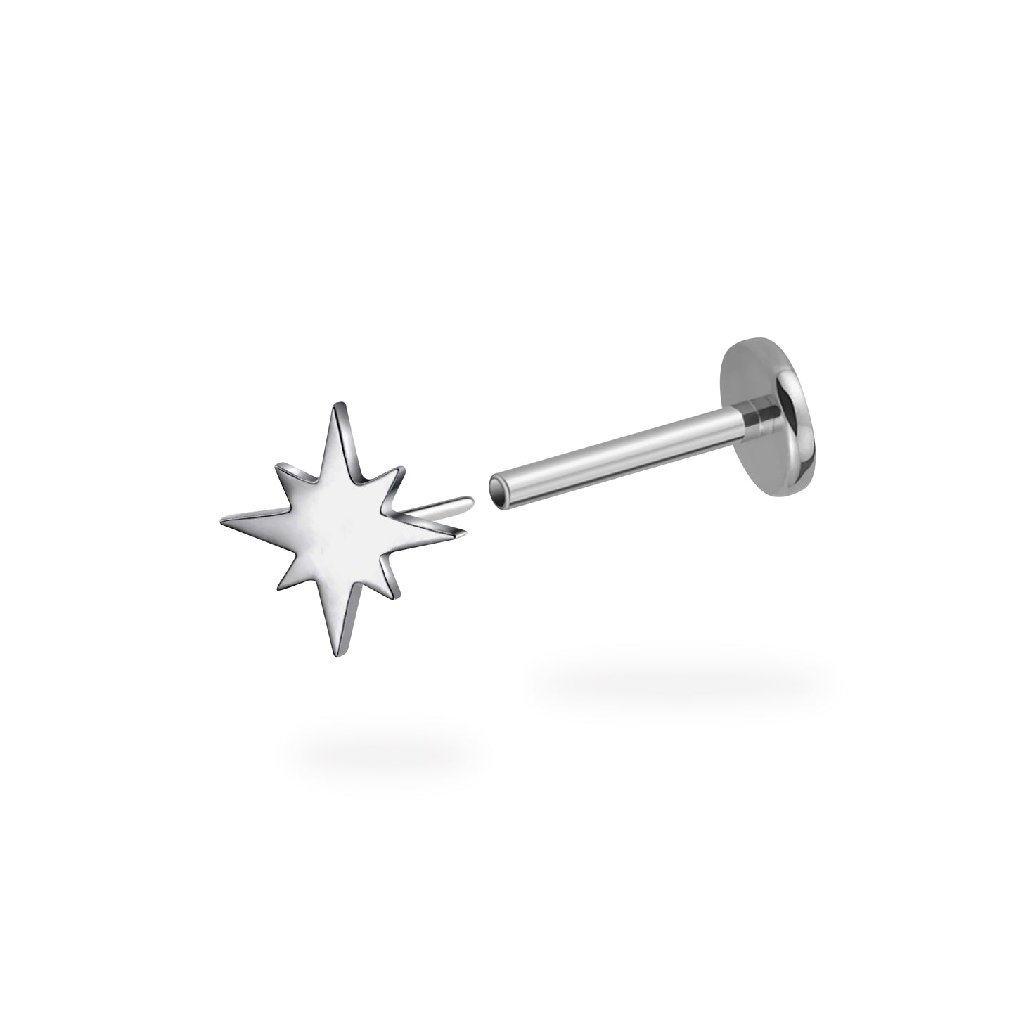 PiJi Logo Star Flatback Titanium Earring