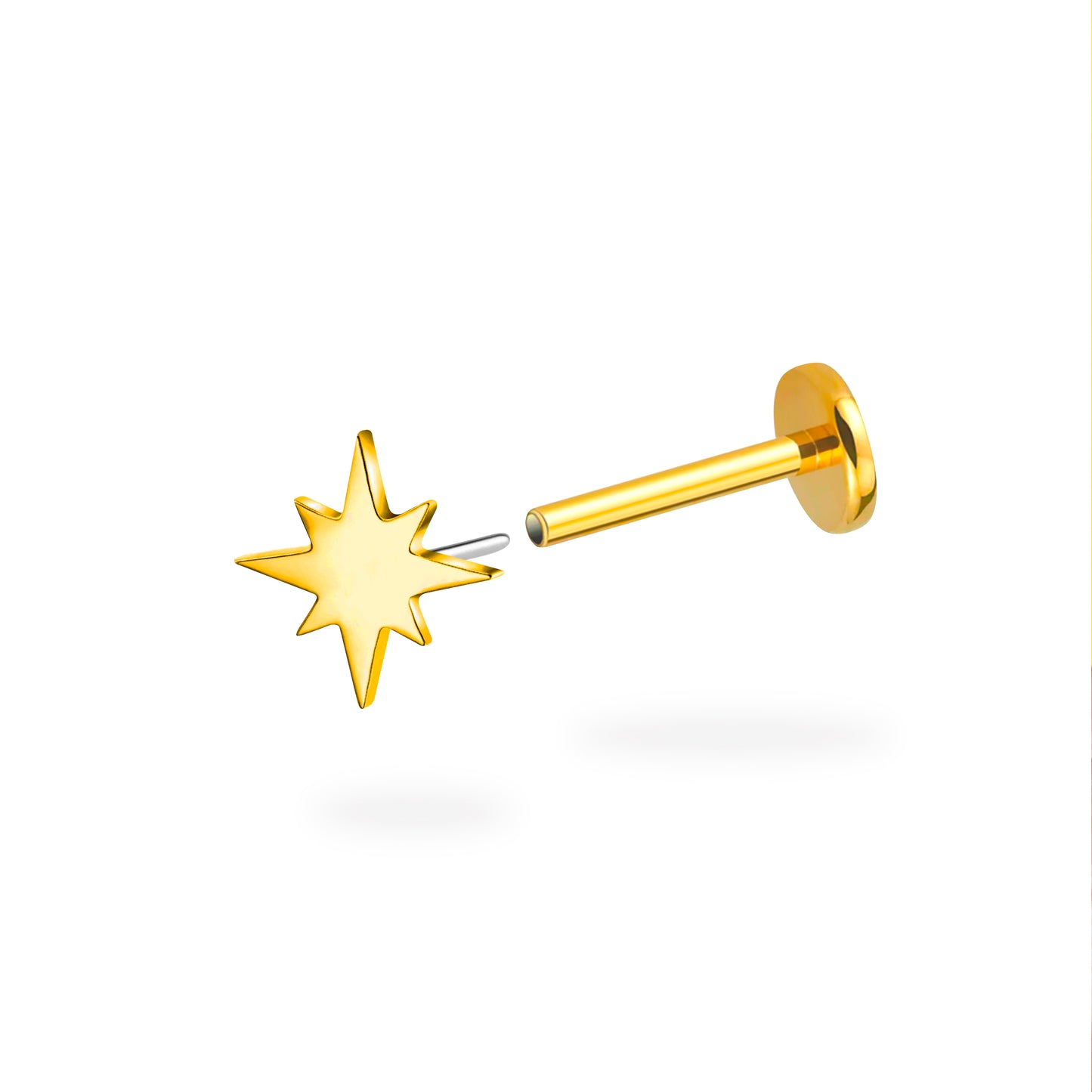 PiJi Logo Star Flatback Titanium Earring