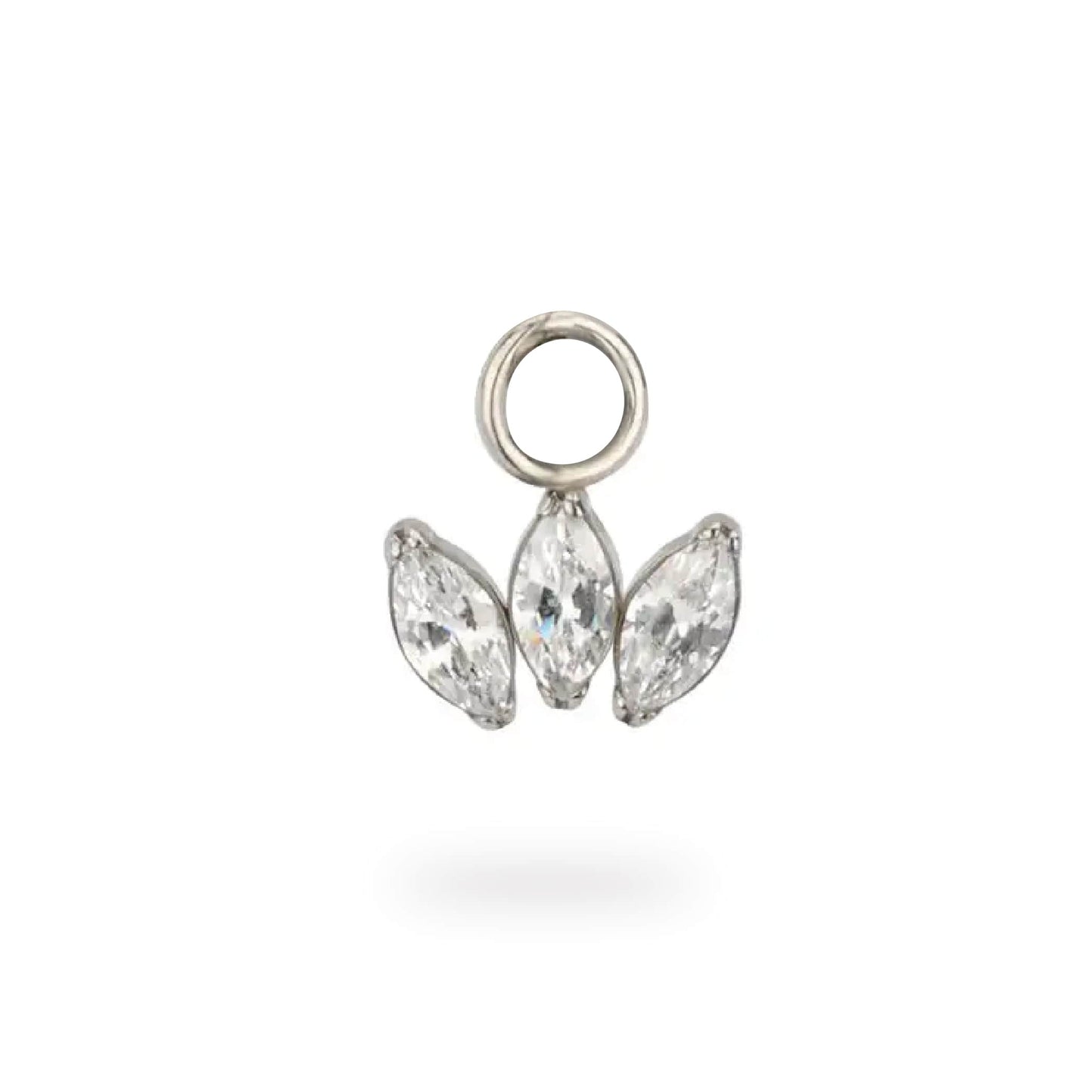Triple Marquise CZ Charm