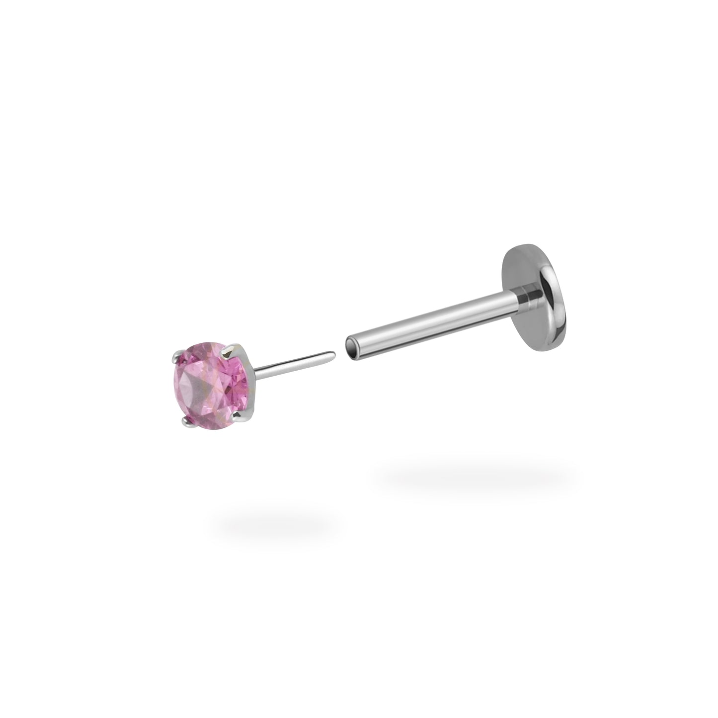 Colored CZ Flatback Titanium Earring