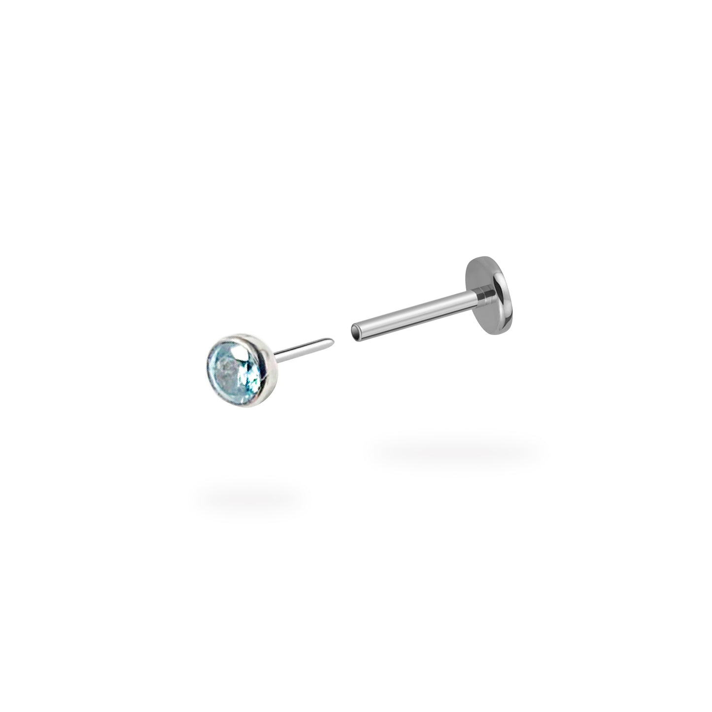 Birthstone Flatback Titanium Earring