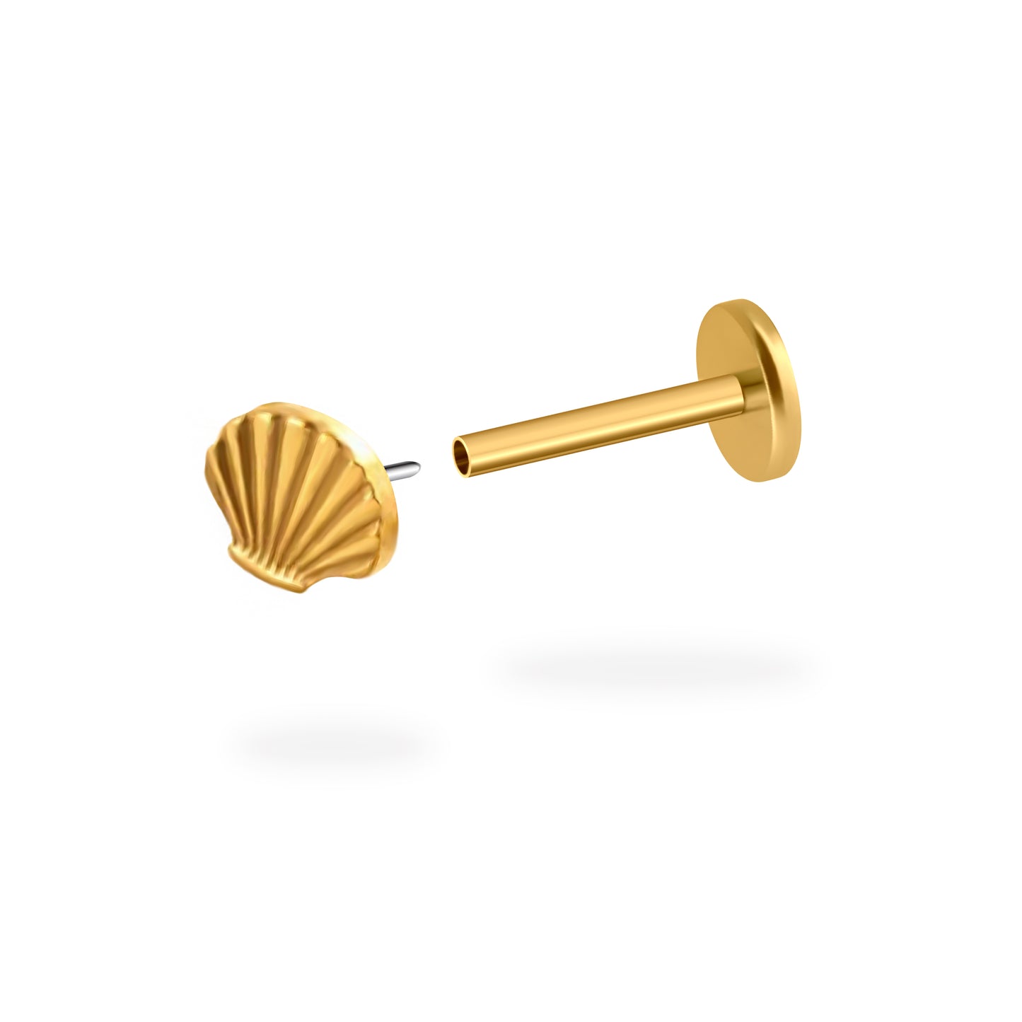 Shell Flatback Titanium Earring