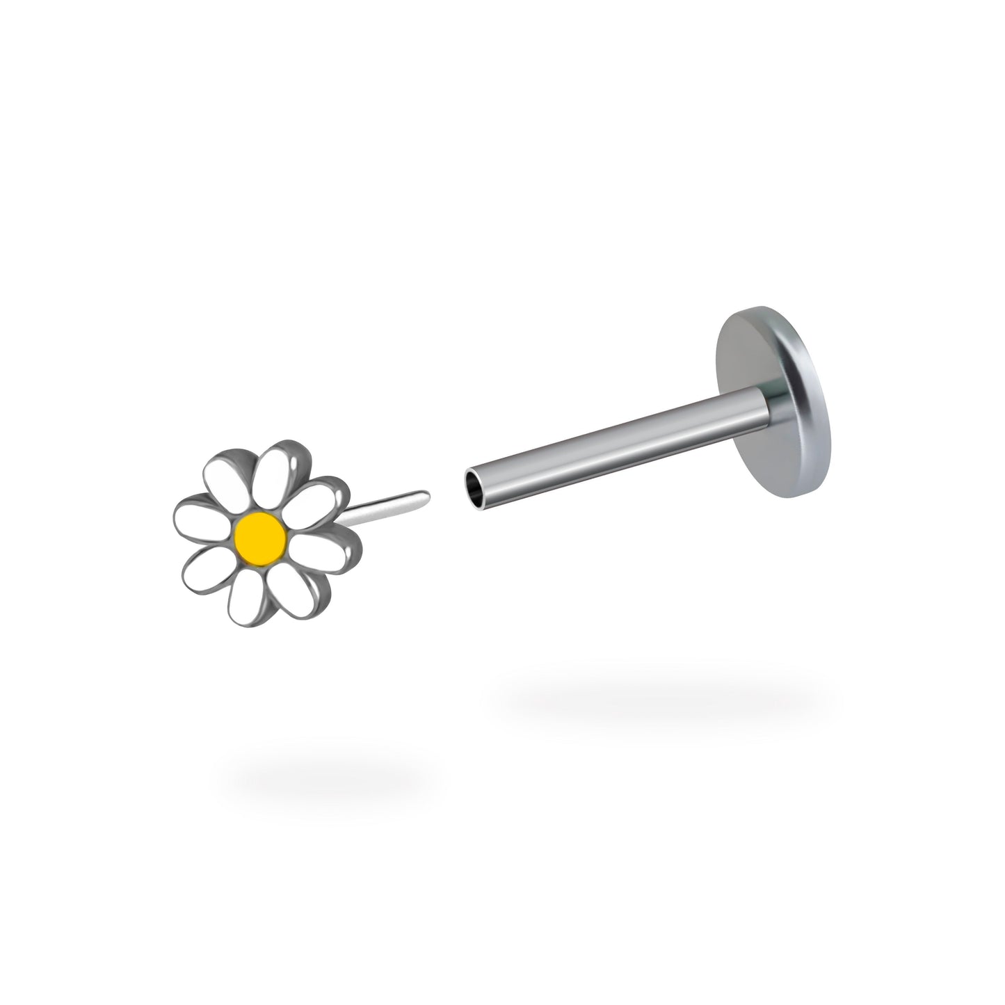 Oh My Daisy Flatback Titanium Earring