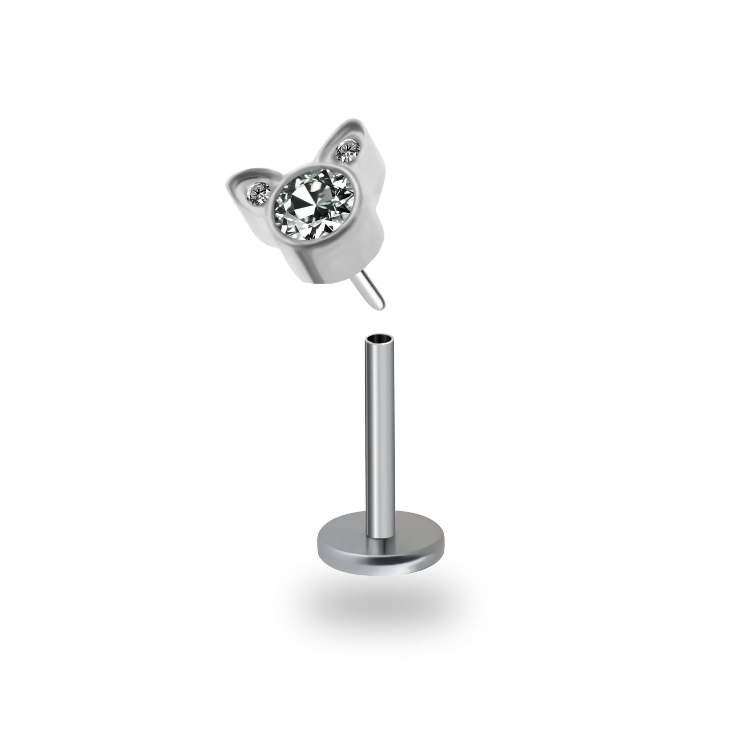 Siamese Cat Flatback Titanium Earring
