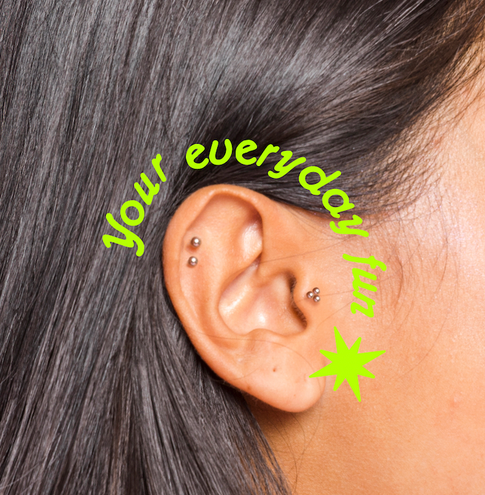 Classic Ball Titanium Flatback Earring