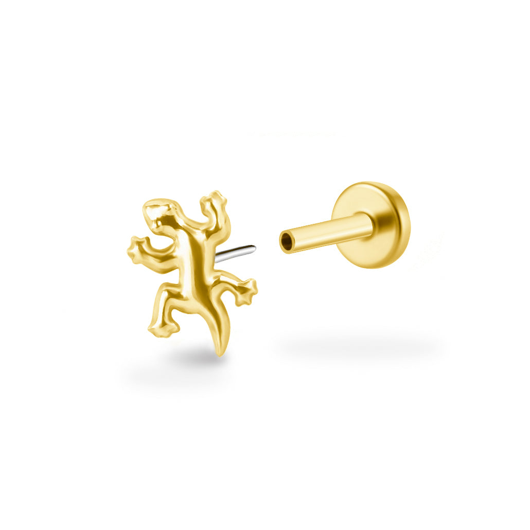 Gecko Titanium Flatback Earring