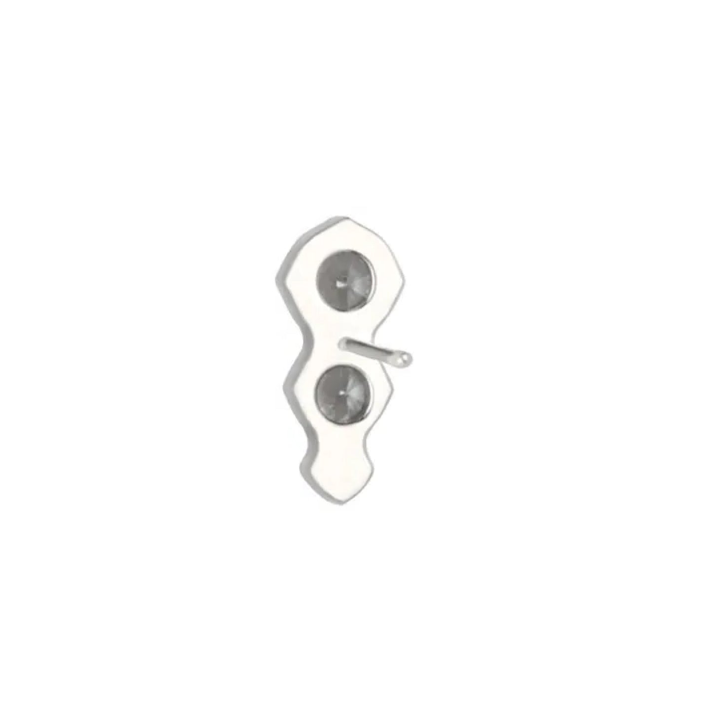 CZ Drizzle Titanium Flatback Earring