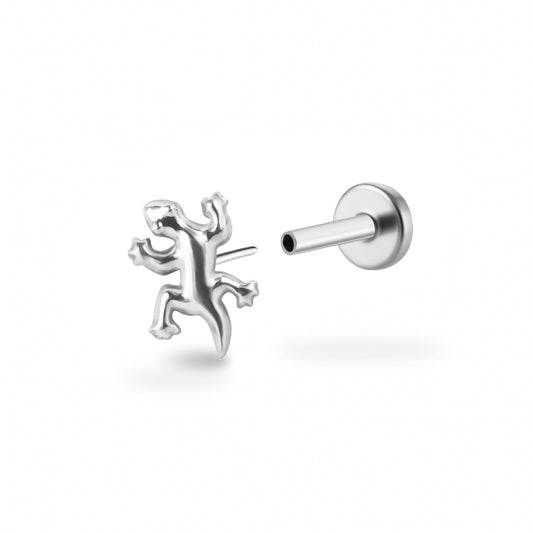 Gecko Titanium Flatback Earring