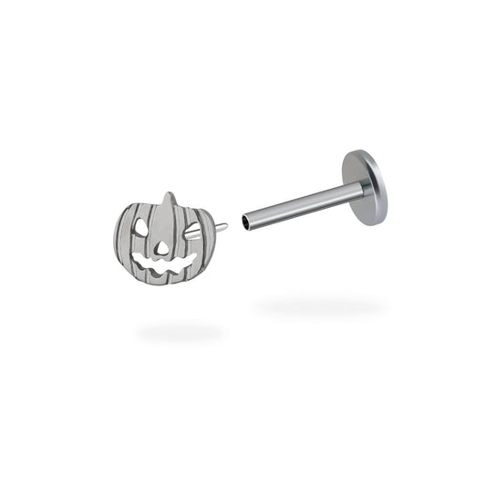 Spooky Pumpkin Flatback Titanium Earring