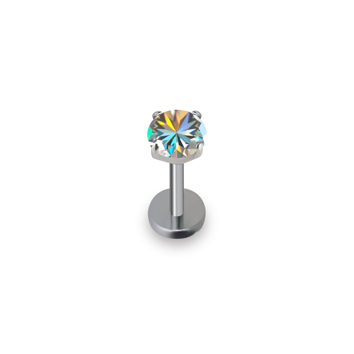 Aurora (AB) Colored CZ Titanium Earring