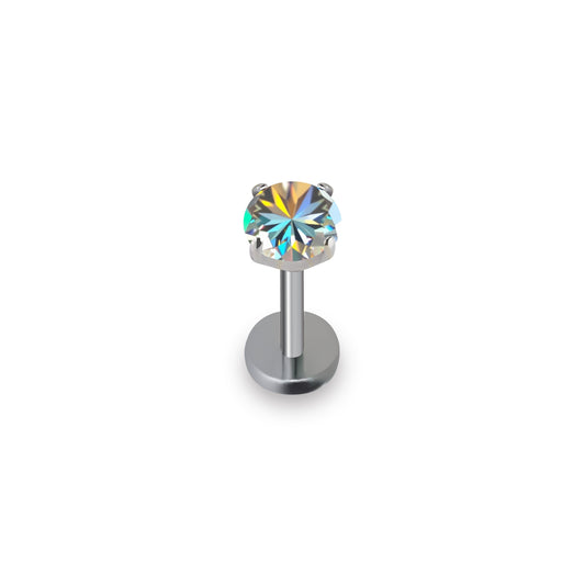 Aurora (AB) Colored CZ Titanium Earring