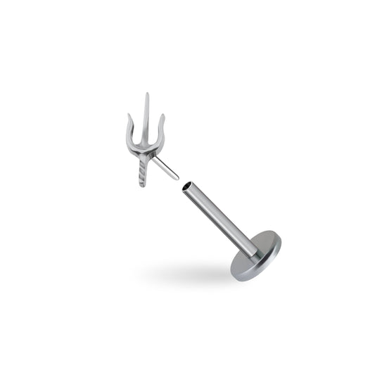 Poseidon Fork Flatback Titanium Earring