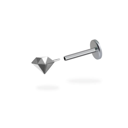 Diamond Pop Flatback Titanium Earring