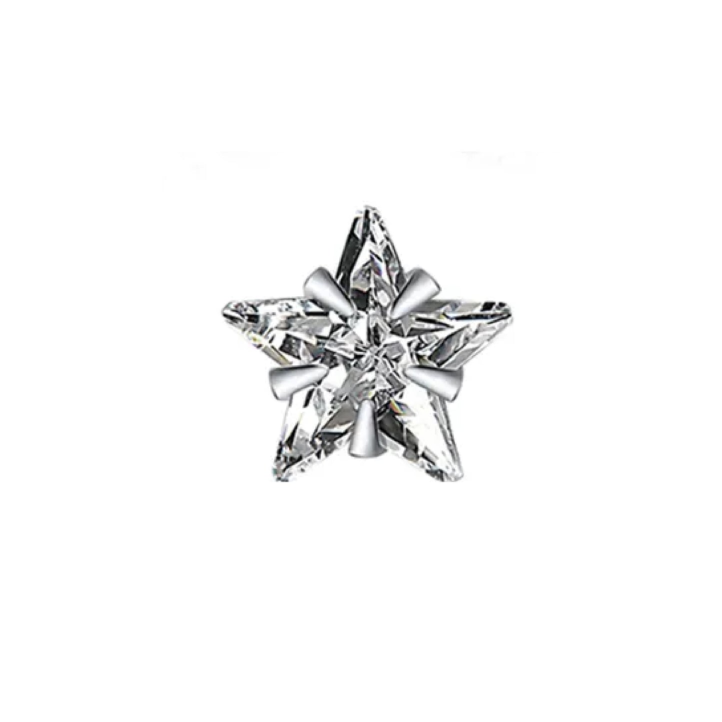 CZ Prong Titanium Flatback Earring