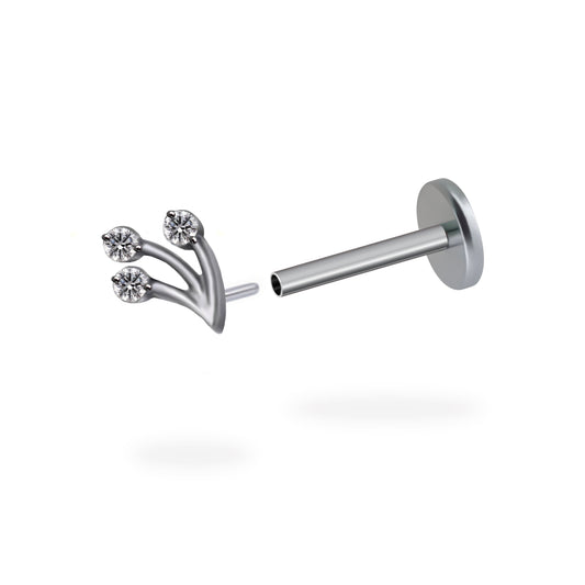 Enoki Flatback Titanium Earring
