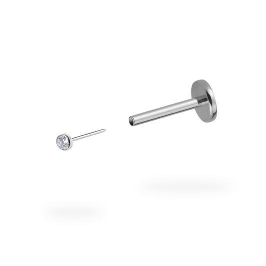 Micro CZ Flatback Titanium Earring