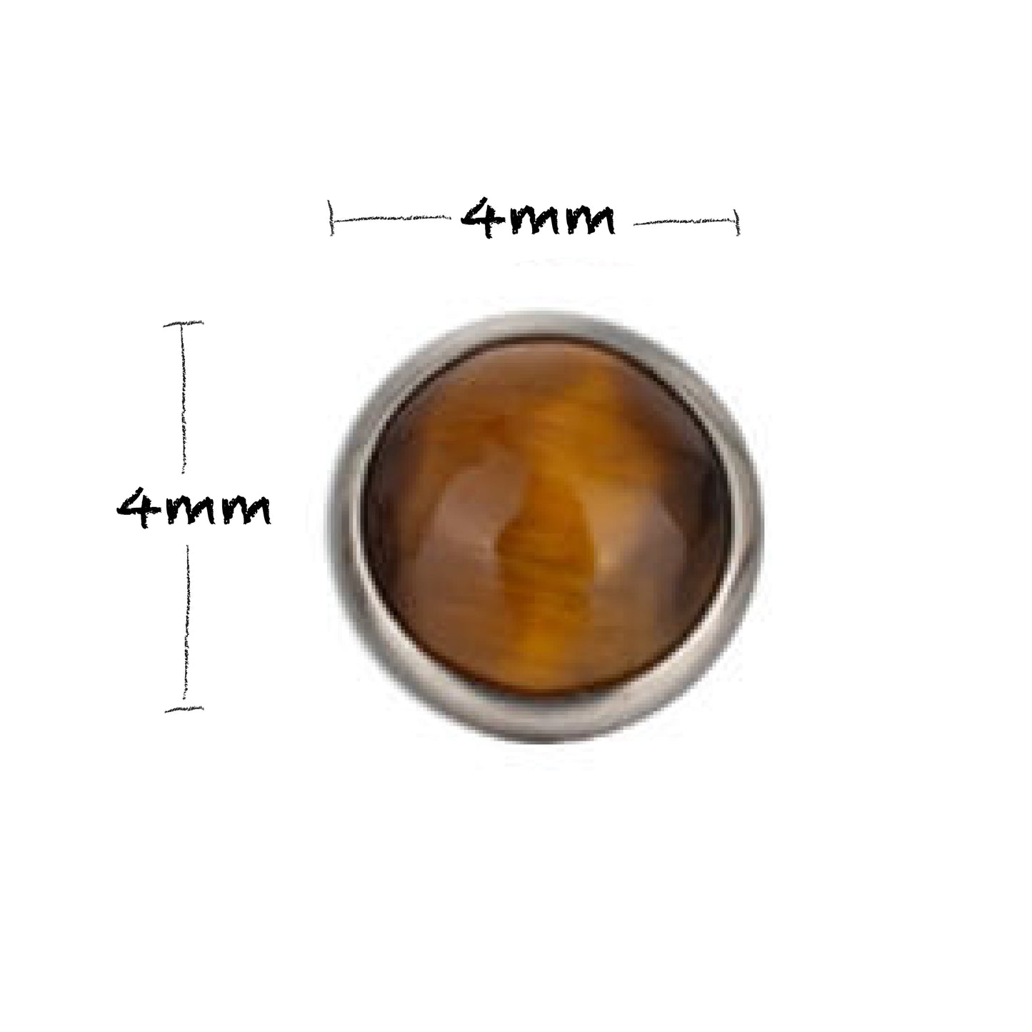 Natural Stones & Shells Cabochon Titanium Flatback Earring