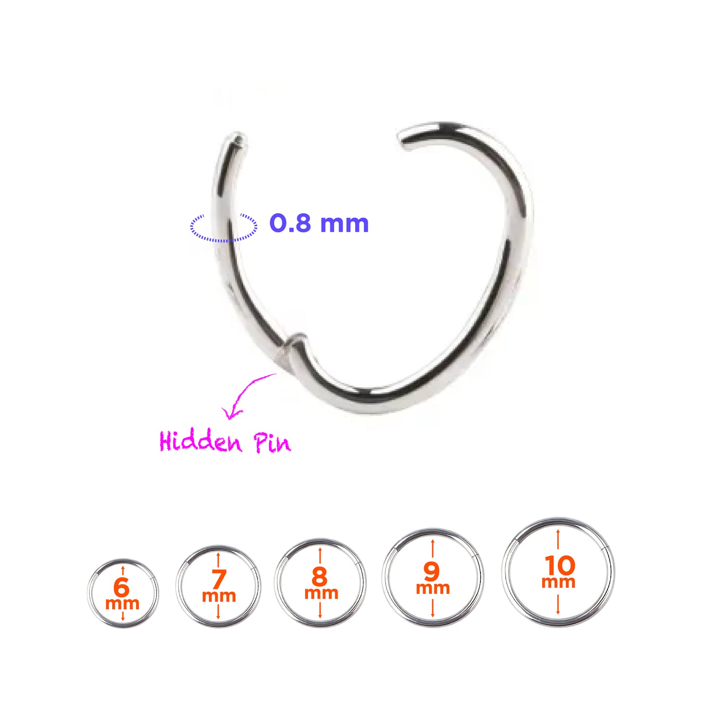 Titanium Seamless Clicker Hoop