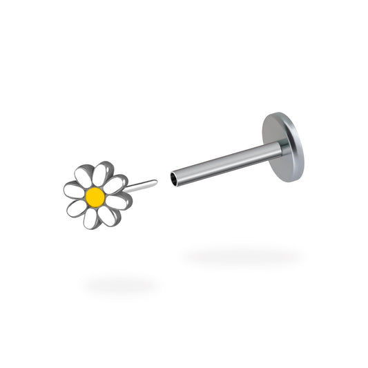 Oh My Daisy Flatback Titanium Earring